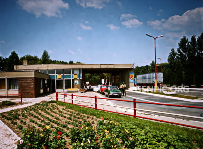 Slovakia-Hungary border crossing.