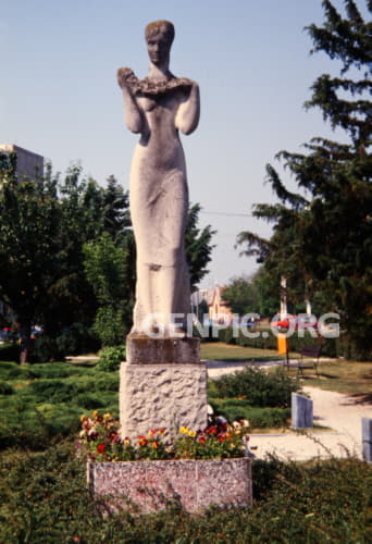 Statue in the park.