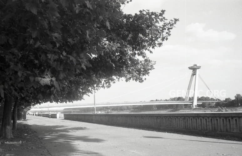 View of the SNP Bridge (UFO).