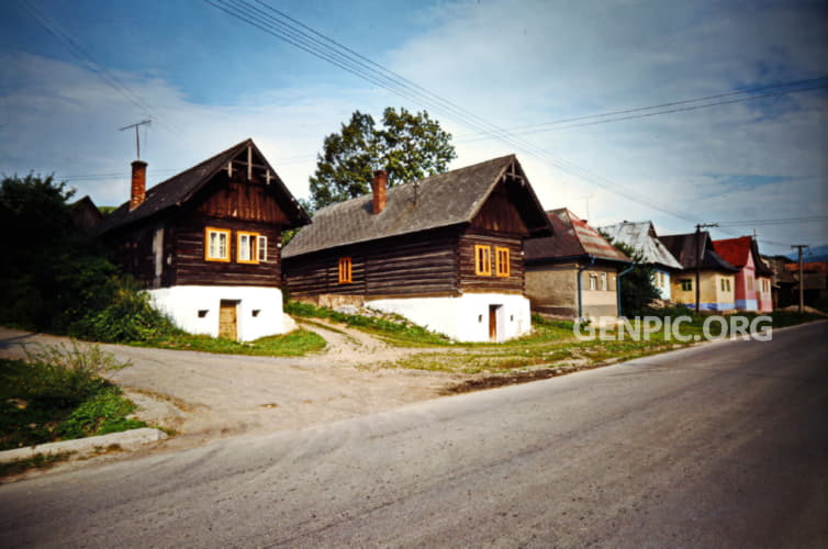 Traditional wooden houses.