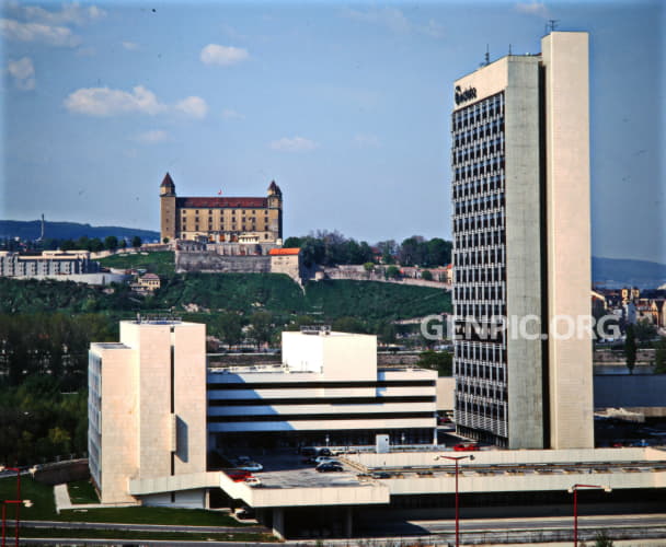 Bratislava Castle and Incheba Expo.