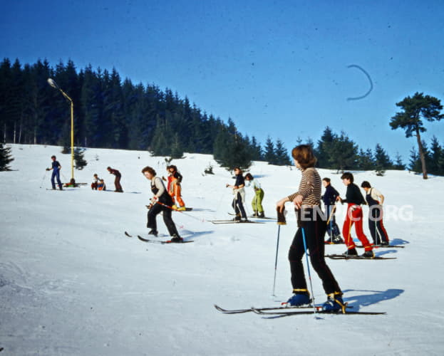Skiing course.