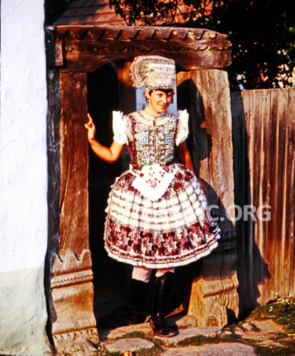 Lady in folk costume.