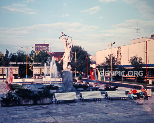 Namestie osloboditelov square - Fountain of Love with the sculpture Spring of Zemplín.