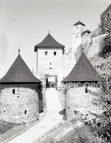 Entrance gate of Trencin Castle.