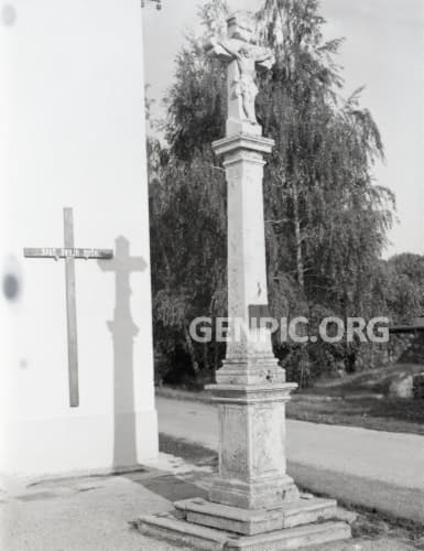 Cross in front of the St Catherine's Roman Catholic Church.