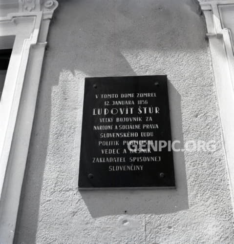 Ludovit Stur Museum - Commemorative plaque.