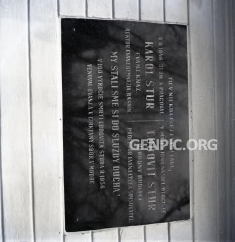 Former evangelical rectory - Commemorative plaque.