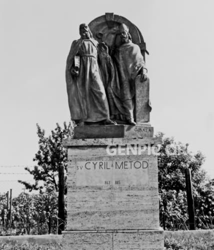 Sculpture of Cyril and Methodius.